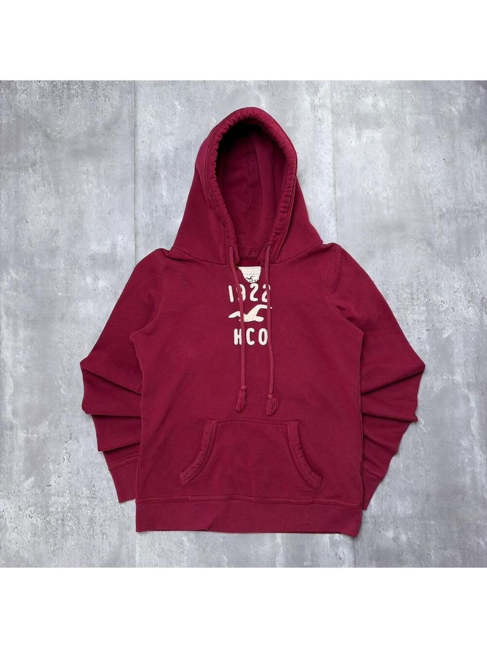 Y2K Burgundy Abercrombie & Fitch Surf Grunge Hoodie
